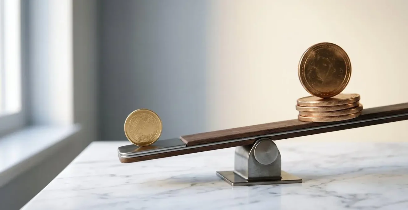 Concept de stratégie d'assurance avec effet de levier financier illustré de manière symbolique