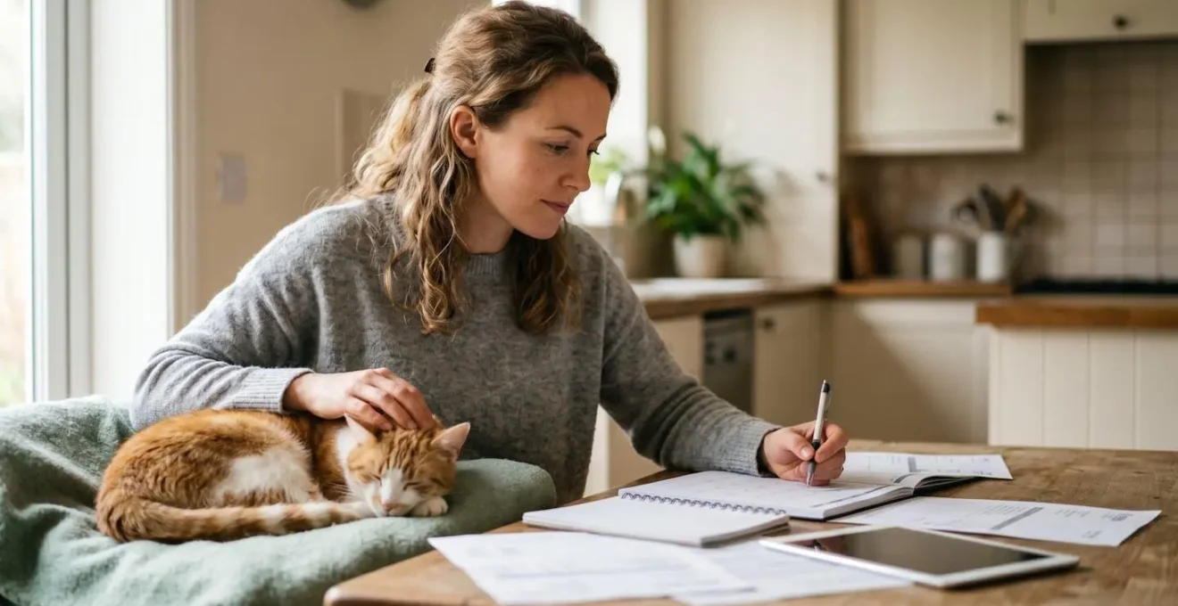 Propriétaire organisant stratégiquement les soins préventifs de son animal de compagnie avant expiration du forfait annuel