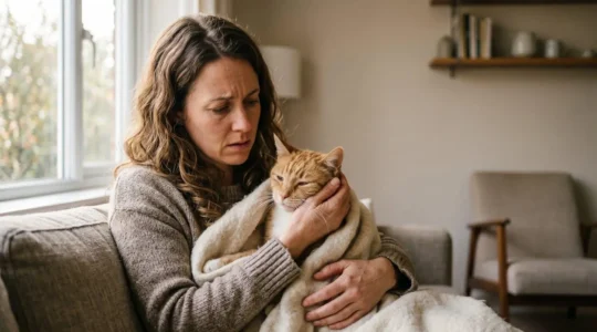 Chat en situation de détresse nécessitant une intervention vétérinaire urgente